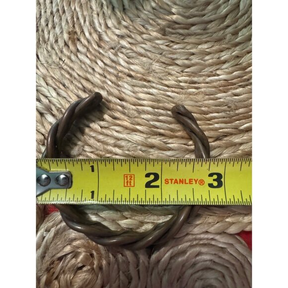 Solid Copper Cuff Bracelet Braided Twisted Rope Heavy Thick - Picture 7 of 8